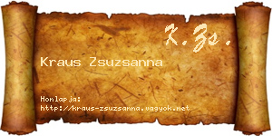 Kraus Zsuzsanna névjegykártya