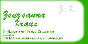 zsuzsanna kraus business card